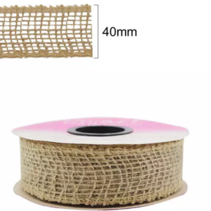 Fita De Juta Natural Cód. 304 - 40mm X 9,5m