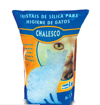 Areia Higiênica Chalesco Com Cristais De Sílica Para Gatos - 1,8kg
