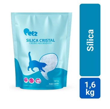 Areia Para Gatos Petz Sílica Cristal 1,6kg